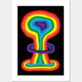 Rainbow Mushroom Posters and Art